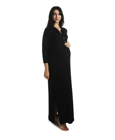 Shop Everly Grey Maternity Juliana /nursing Dress In Black