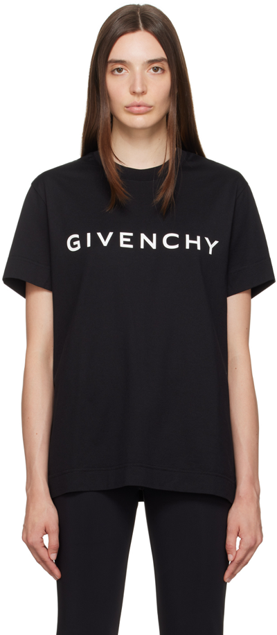 Shop Givenchy Black Archetype T-shirt In 001 Black