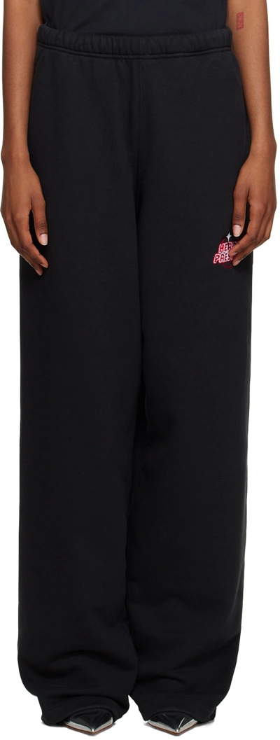 Shop Heron Preston Black Sponsor Sweatpants In Black Red