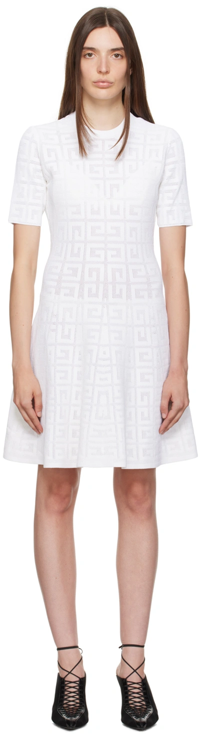 Shop Givenchy White 4g Minidress In 100 White