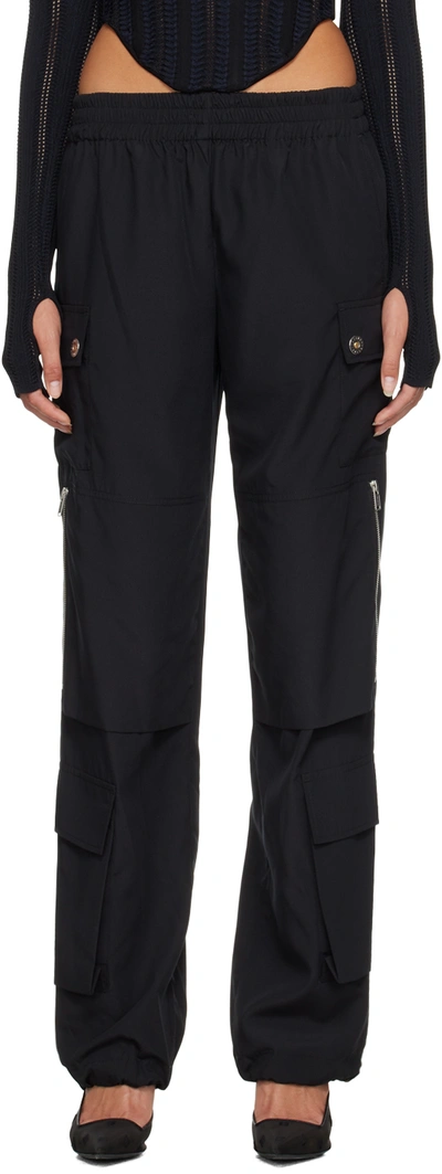 Shop Dion Lee Black Pocket Cargo Trousers