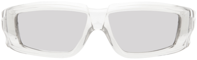 Shop Rick Owens Transparent Rick Sunglasses In 0118 Transparent/siv