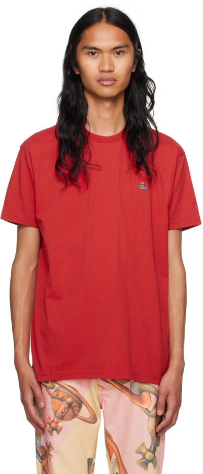 Shop Vivienne Westwood Red Classic T-shirt In 233-j001m-h402go