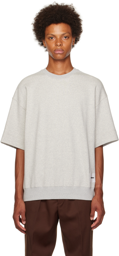 Shop Jil Sander Gray Raglan Sleeve Sweatshirt In 052 - Powder Green
