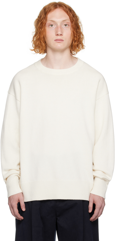 Shop Studio Nicholson Off-white Alto Sweater In Dove