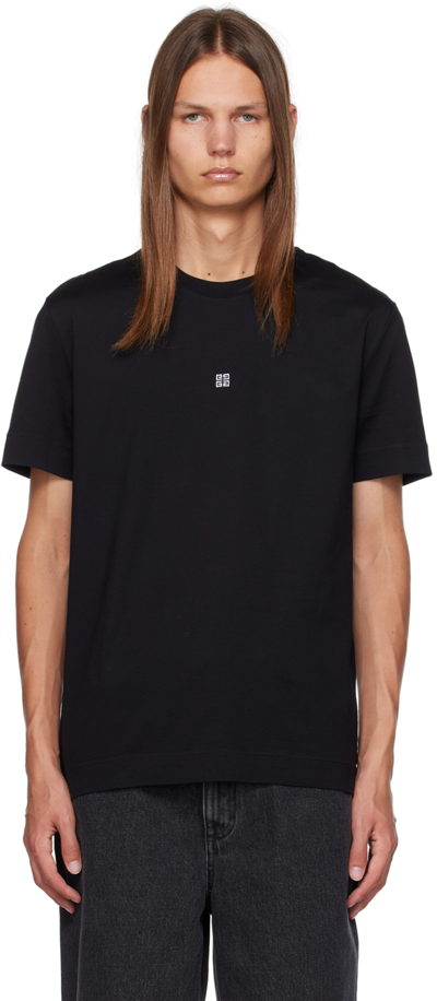 Shop Givenchy Black 4g T-shirt In 001-black