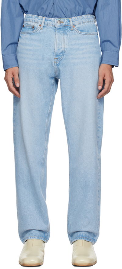 Shop Samsã¸e Samsã¸e Blue Eddie Jeans In Clr000088 Light Lega