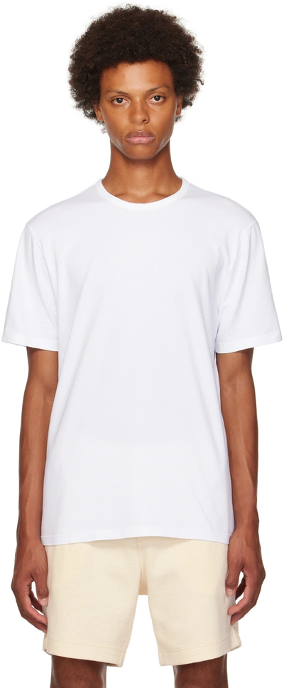 Shop Vince White Garment-dyed T-shirt In 137owt Optic White13