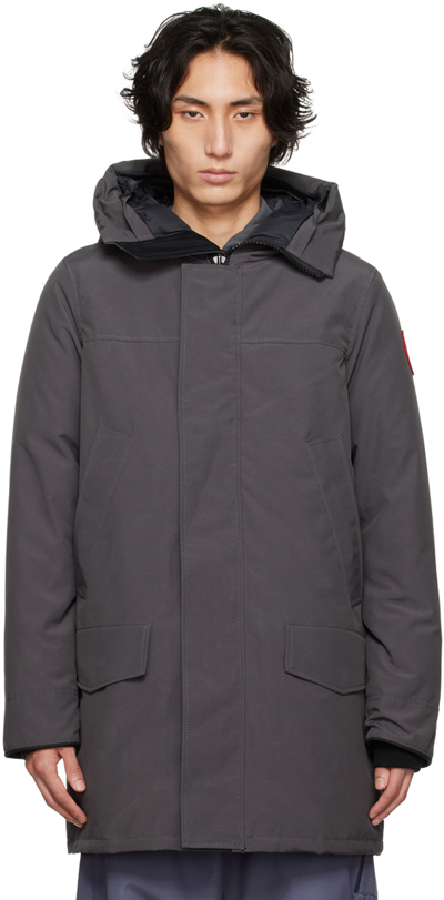 Shop Canada Goose Gray Langford Down Jacket In Graphite - Graphite
