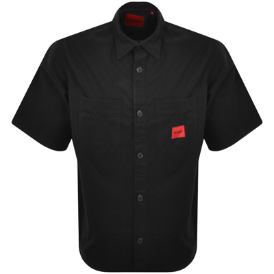 Shop Hugo Eratino Short Sleeve Overshirt Black