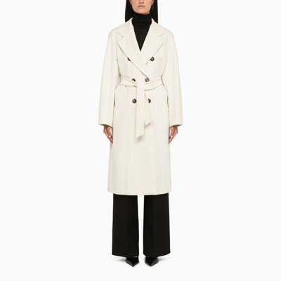 Shop Max Mara | White Madame Double-breasted Coat