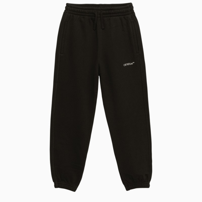 Shop Off-white Black Jogging Trousers With Print