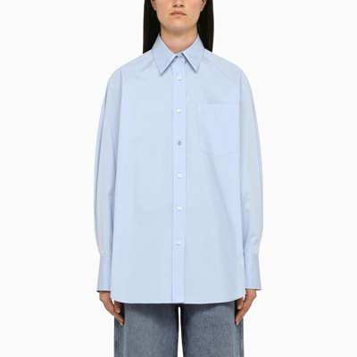 Shop Stella Mccartney | Light Blue Poplin Wide Shirt