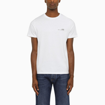 Shop Apc A.p.c. | White Logoed T-shirt