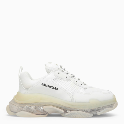 Shop Balenciaga Triple S Clear Sole White Trainer