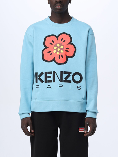 Shop Kenzo Boke Flower Sweatshirt In Cotton In Blue