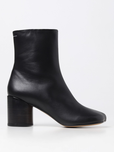 Shop Mm6 Maison Margiela Flat Ankle Boots  Woman Color Black