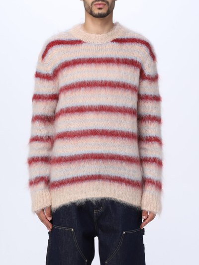 Shop Marni Sweater In Mohair Wool Blend In Brown