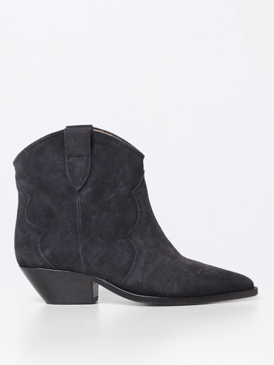 Shop Isabel Marant Dewina  Ankle Boot In Used Suede In Black