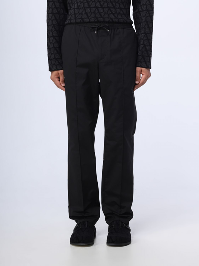 Shop Valentino Jogger Pants In Cotton In Black