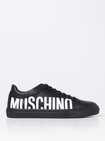 Shop Moschino Couture Serena Sneakers In Leather In Black