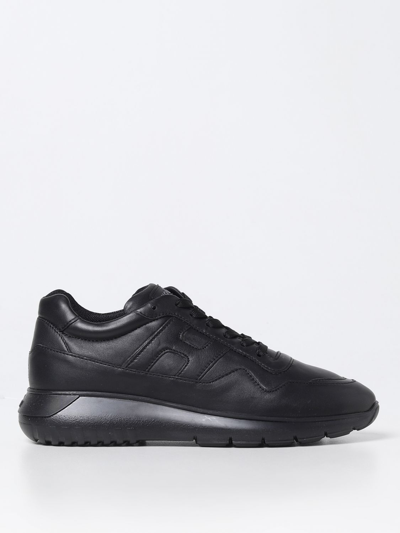 Shop Hogan Interactive³ Sneakers In Leather In Black