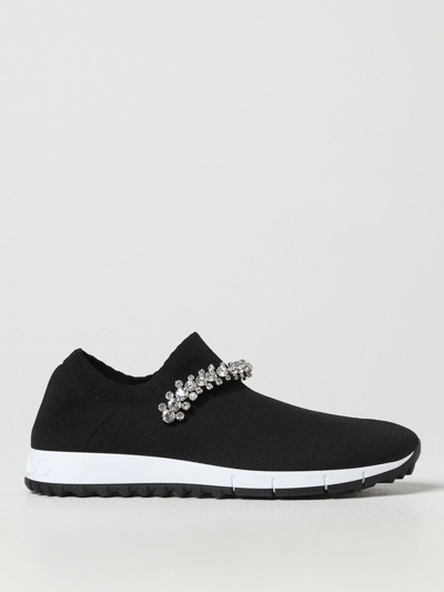 Shop Jimmy Choo Verona Sneakers In Stretch Knit In Black