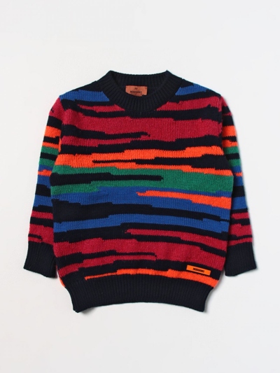 Shop Missoni Sweater In Wool Blend With Jacquard Pattern In Multicolor