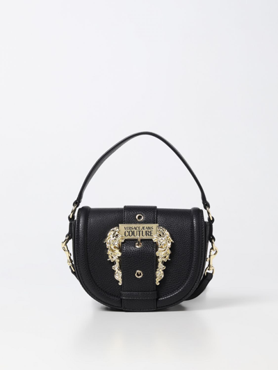 Shop Versace Jeans Couture Bag In Grained Synthetic Leather In Black