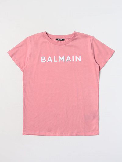 Shop Balmain T-shirt  Kids Kids Color Pink