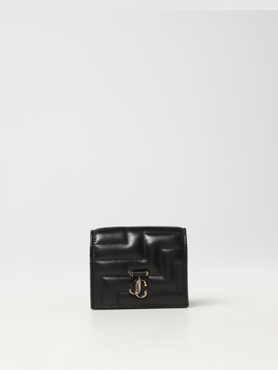 Shop Jimmy Choo Hanne Wallet In Quilted Nappa In Black