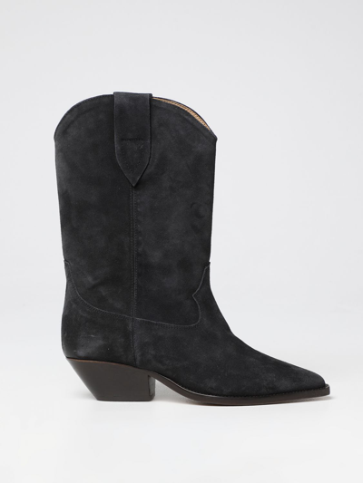 Shop Isabel Marant Duerto Ankle Boot In Suede In Black