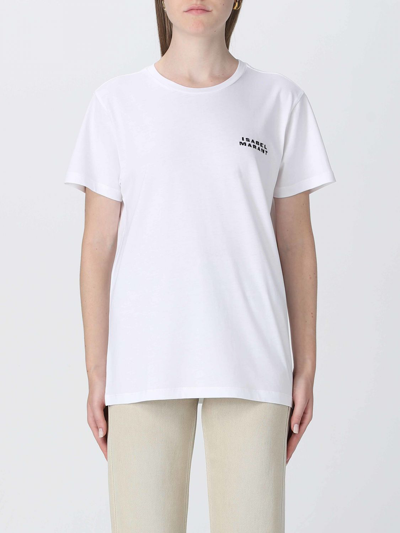 Shop Isabel Marant Cotton T-shirt In White