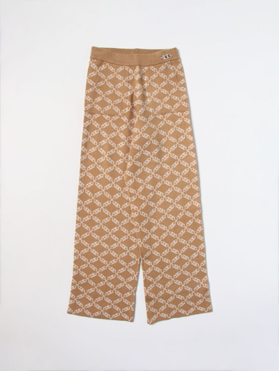 Shop Michael Kors Michael  Pants In Synthetic Fabric In Beige