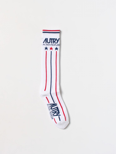 Shop Autry Cotton Socks In Red
