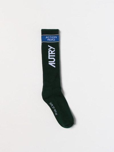 Shop Autry Socks In Cotton Blend In Green