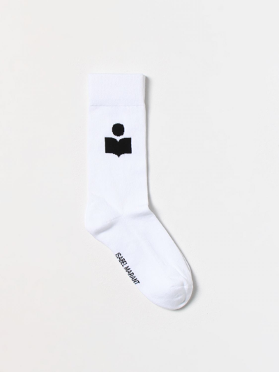 Shop Isabel Marant Socks In Cotton Blend In White