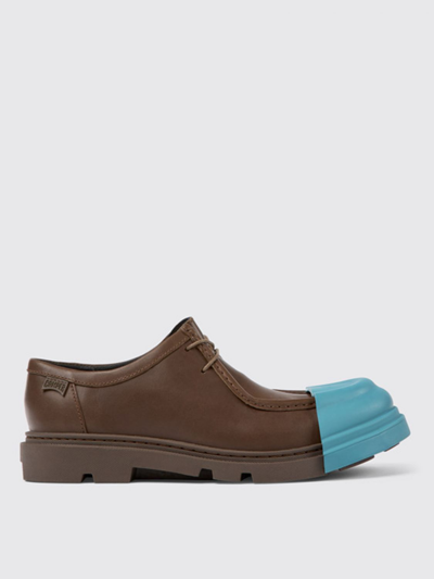 Shop Camper Junction Lace-up Shoes In Leather In Brown