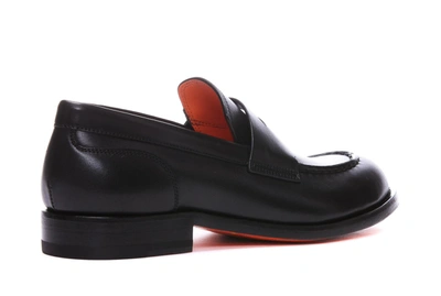 Shop Santoni Flat Shoes In Black