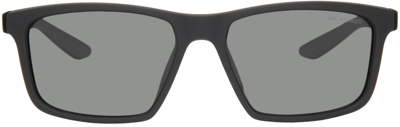 Shop Nike Black Valiant Sunglasses In 010 Matte Black/silv