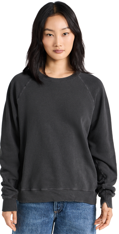 Shop The Great The College Sweatshirt Washed Black