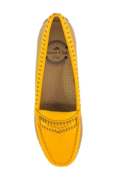 Shop Driver Club Usa Maple Ave Penny Loafer In Cheddar Napa Soft