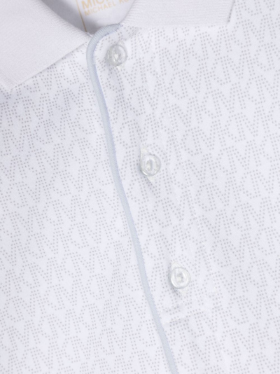 Shop Michael Kors Monogram-print Cotton Babygrow Set In White