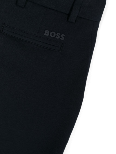 Shop Bosswear Ceremony Cotton-blend Chino Trousers In Blue