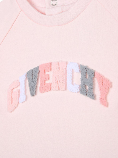 Shop Givenchy Logo-bouclé Wool Romper In Pink