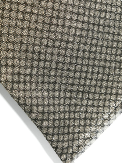 Pre-owned Valentino 佩斯理印花金属缝线围巾（1980年代典藏款） In Black