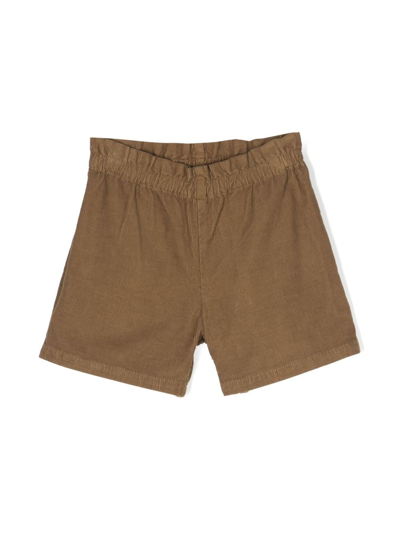 Shop Bonpoint High-waisted Corduroy Shorts In Brown