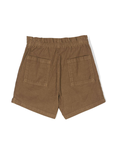 Shop Bonpoint High-waisted Corduroy Shorts In Brown