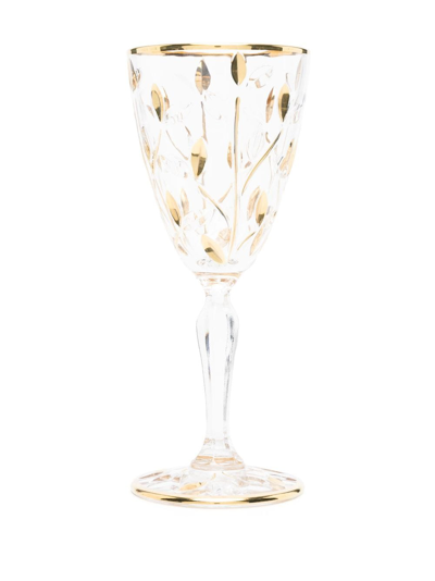 Les-ottomans Gold-tone Crystal Glass Set In Neutrals
