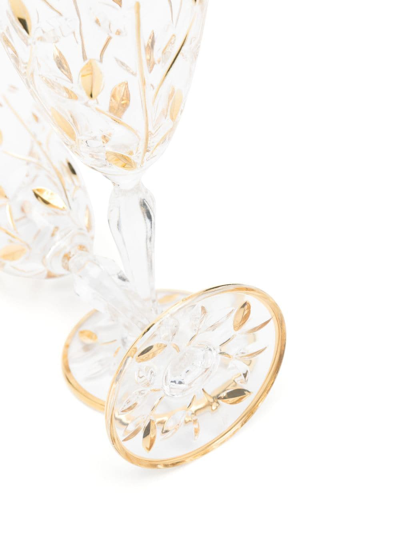 Les-ottomans Gold-tone Crystal Glass Set In Neutrals